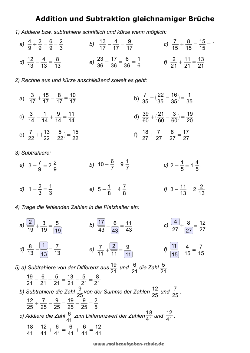 Mathe 6 Klasee Ubungsblatter