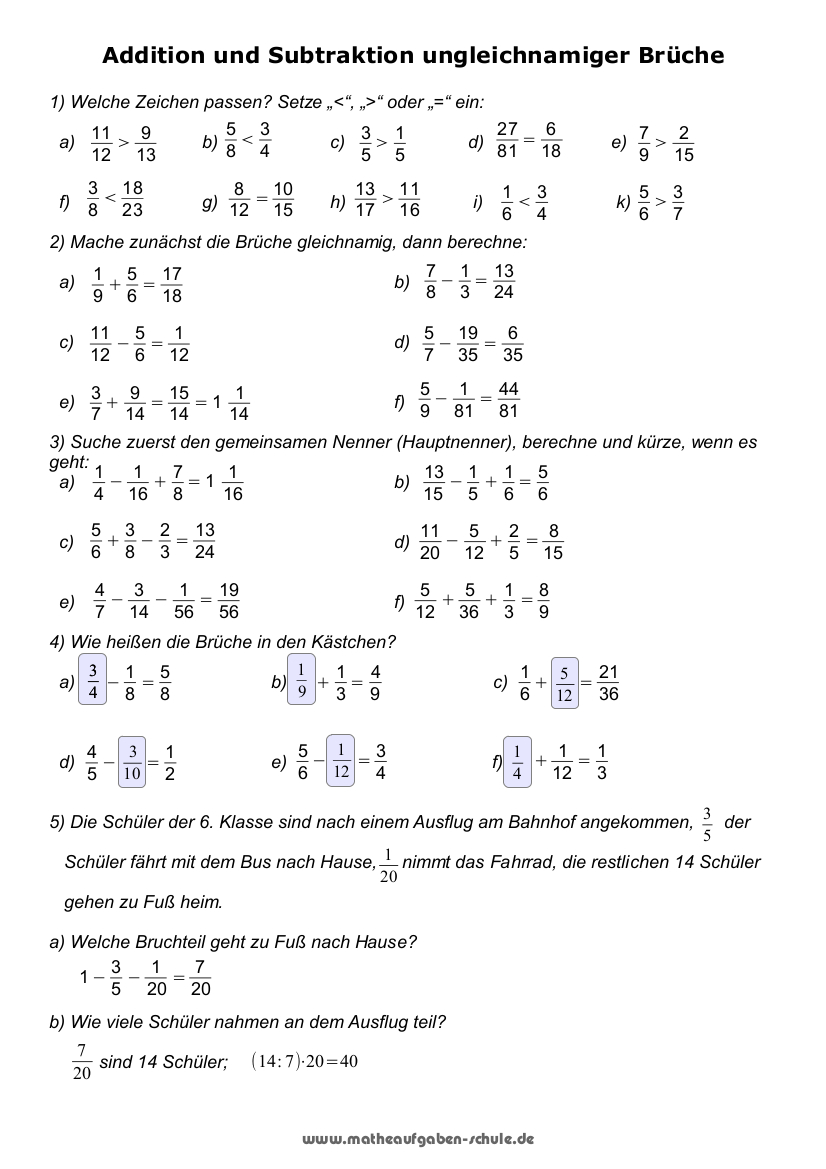 Mathe Klassenarbeiten Klasse 6