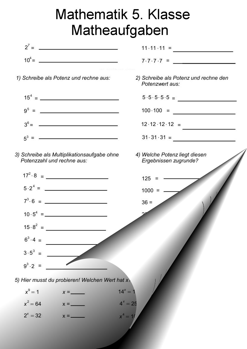 Kostenlose Mathe Arbeitsblatter