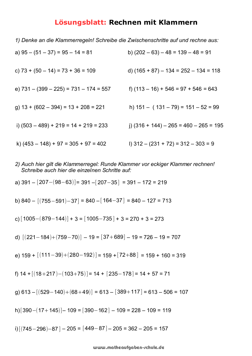 Mathe Übungsblätter downloaden